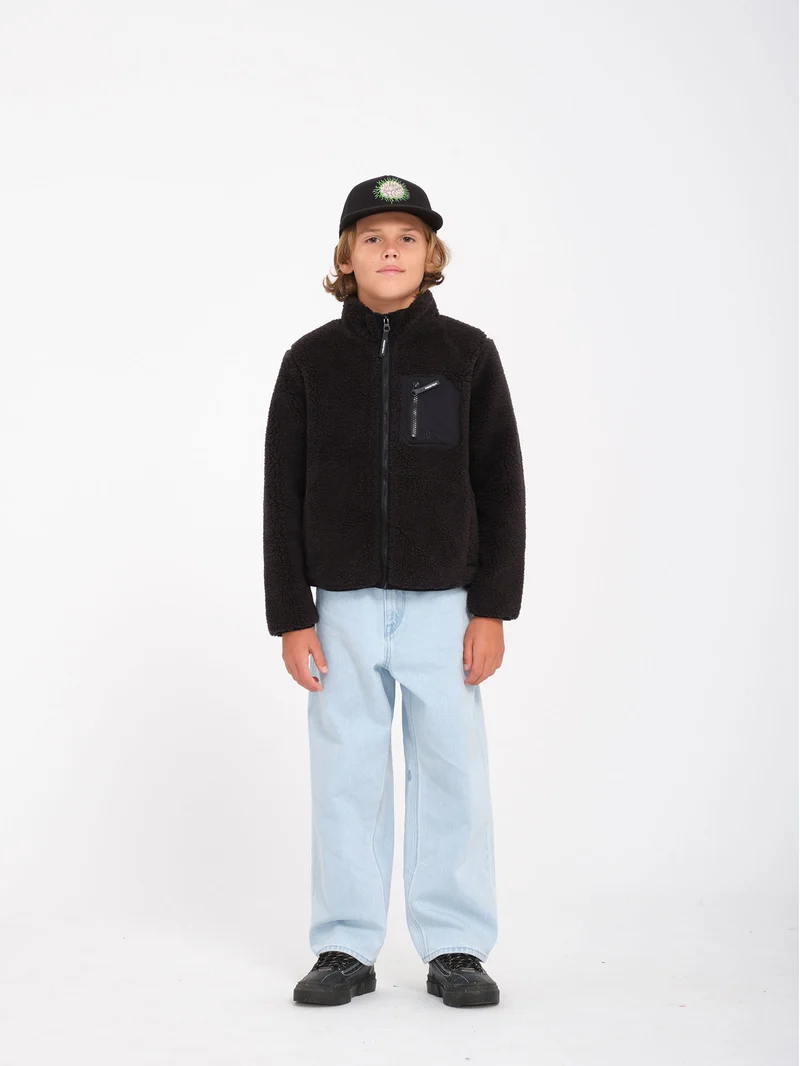 Muzzer Fuzzar Zip Sweatshirt- Black - (KINDER)