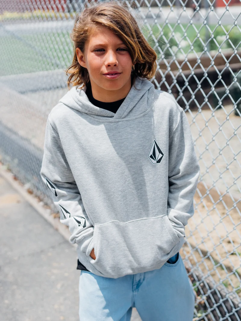 Iconic Stone Hoodie - Heather Grey - (KINDER)