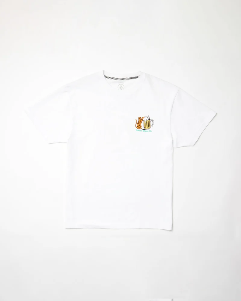 Curious Cat T-shirt - WHITE
