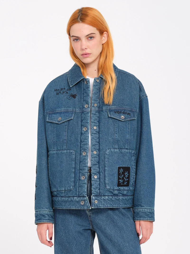 Keutchi Denim Jacke - Vintage Marbled Indigo
