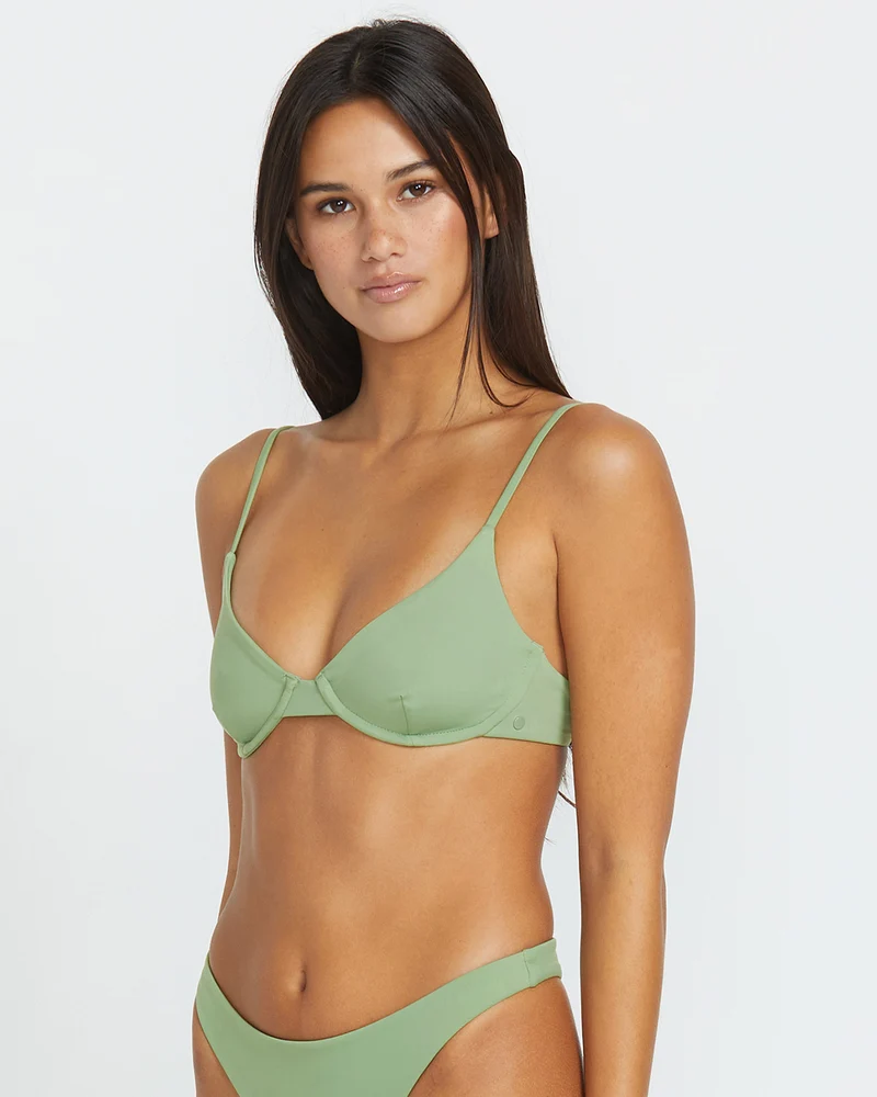 Simply Seamless Demi Uwire Bikinioberteil - GRASS GREEN