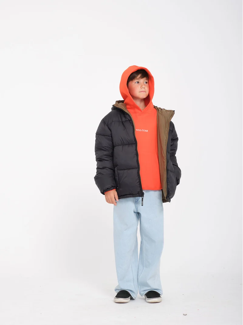 Iconic Puffjacke (Wendbar) - Black - (KINDER)