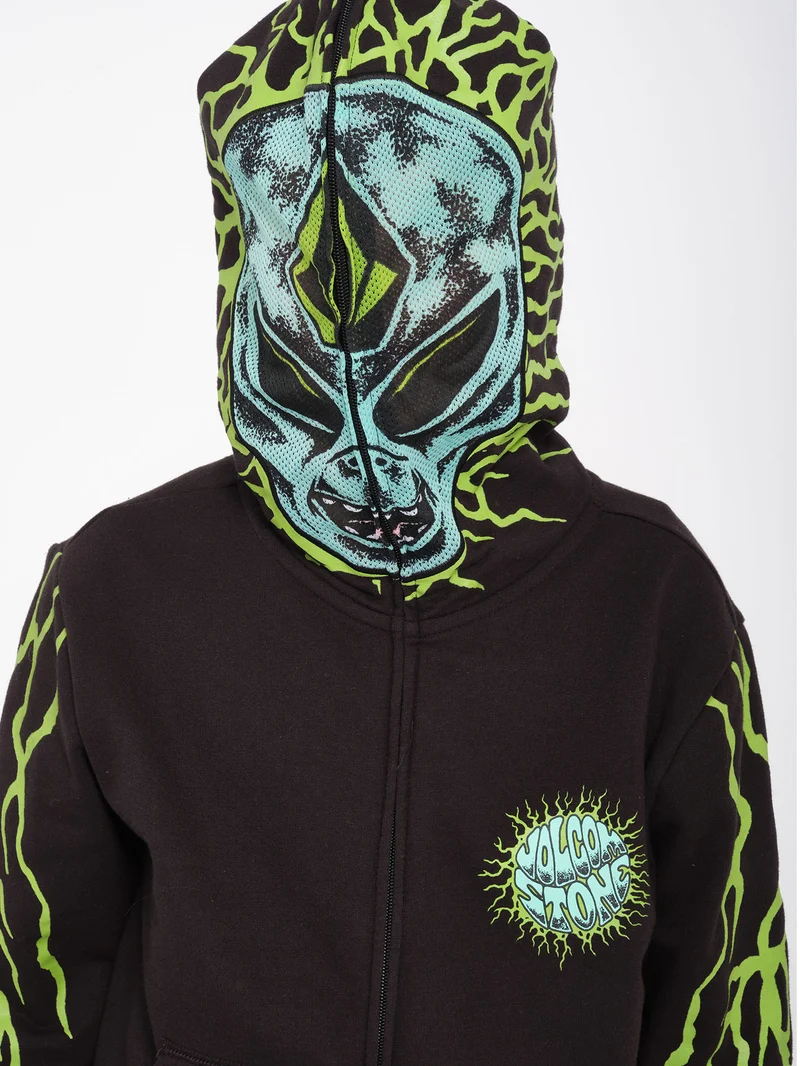 Alien Full Zip Hoodie - Black - (KINDER)