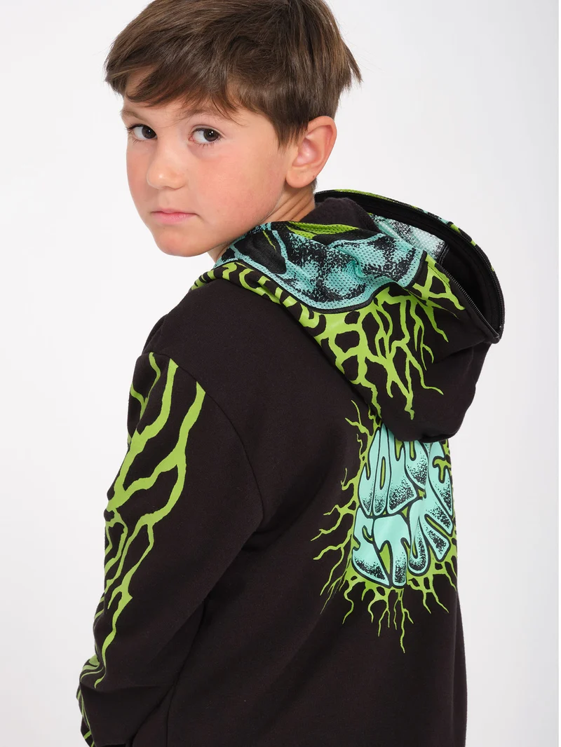 Alien Full Zip Hoodie - Black - (KINDER)