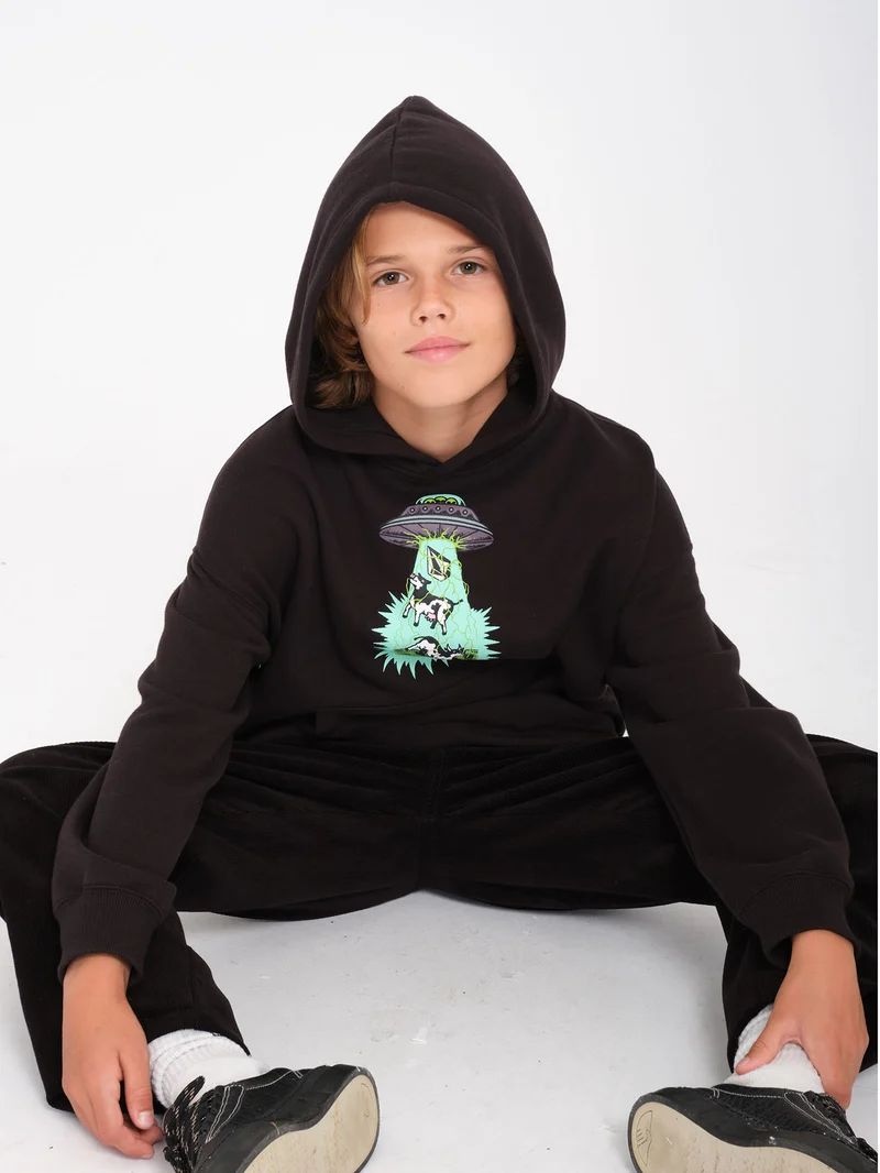 Udder Space Hoodie - Black - (KINDER)