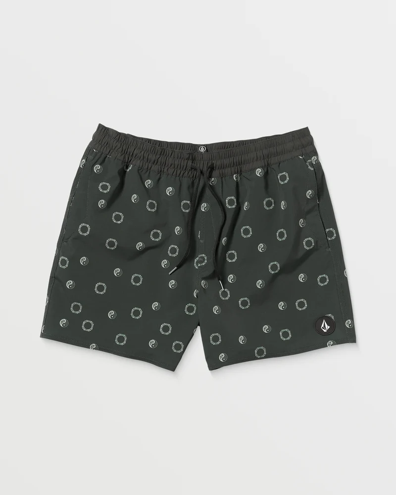 Lido Print Trunk 16" Boardshorts - STEALTH