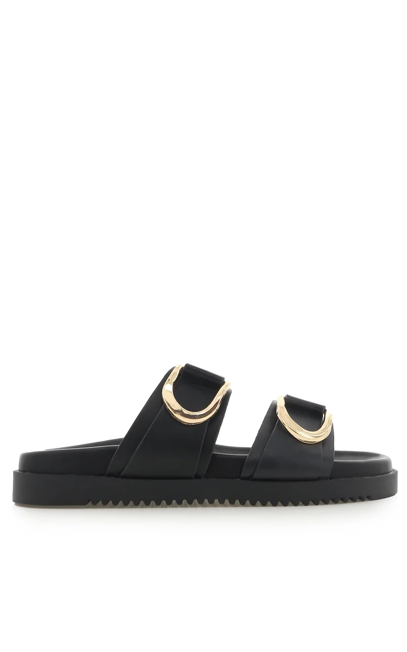 Billini - Areli Slides with Hardware Detail in Black
