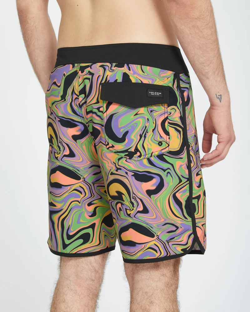 Infuse Scallop Mod 19" Boardshorts - STEEL PURPLE
