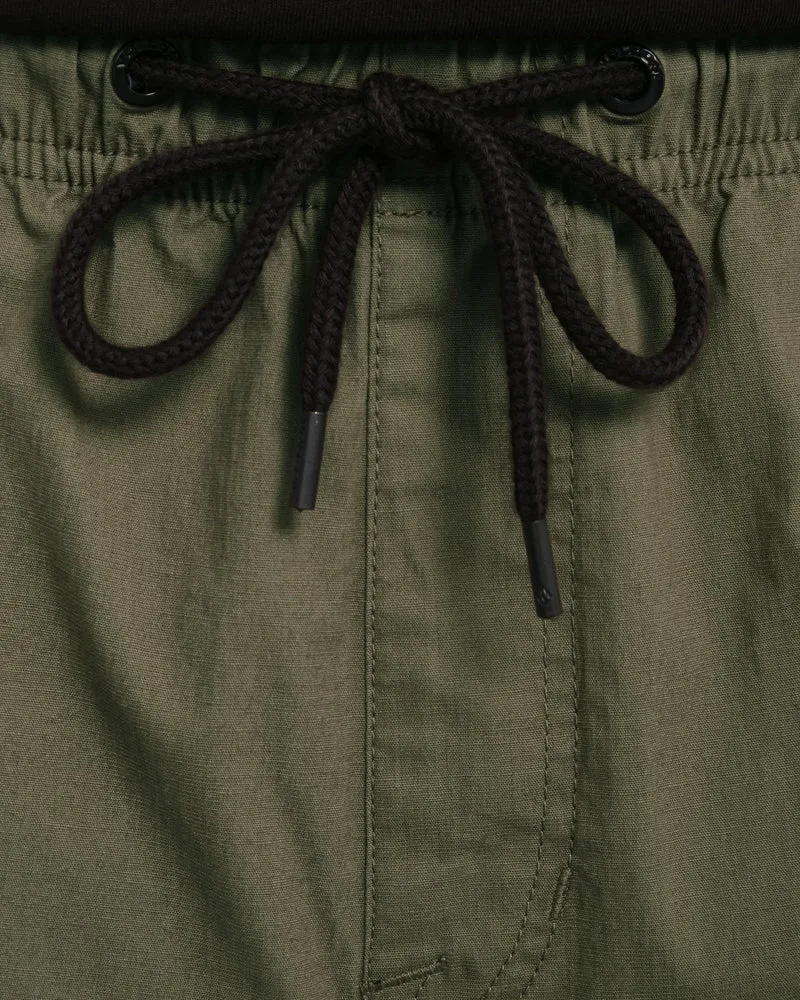 Billow Tapered Elasticated Waist Cargo - WINTERMOSS