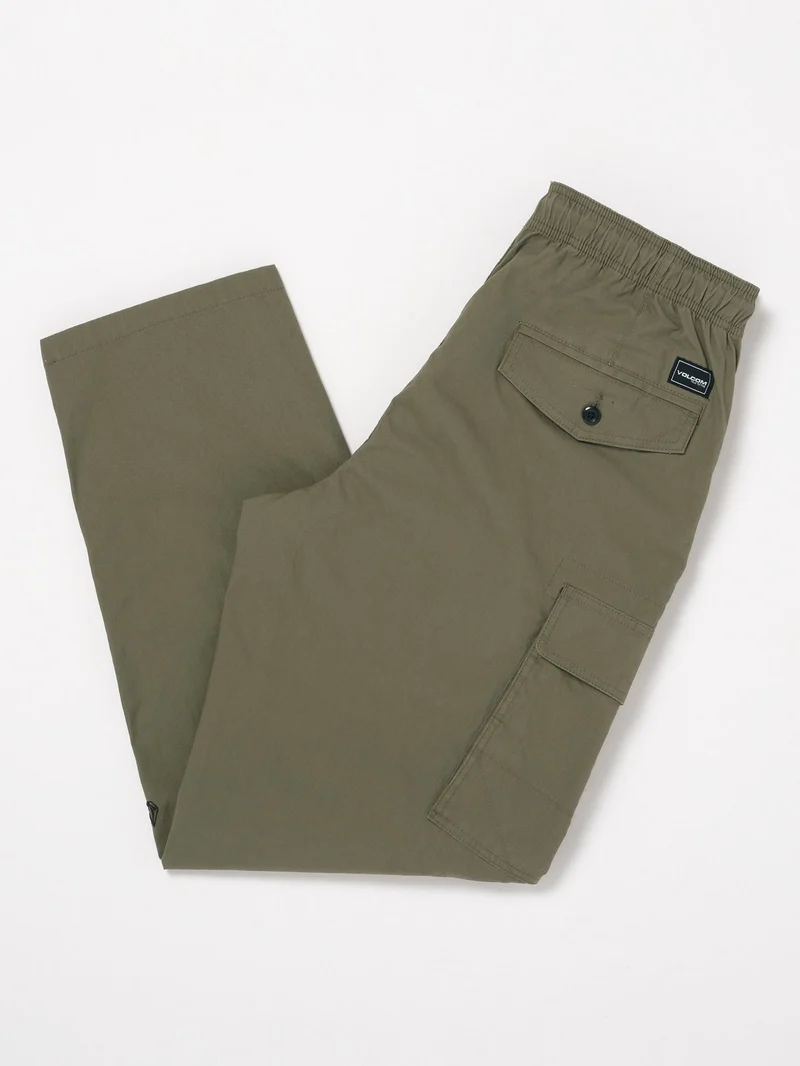 Billow Tapered Elasticated Waist Cargo - WINTERMOSS