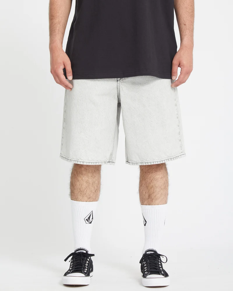 Billow Denim Shorts - BONE