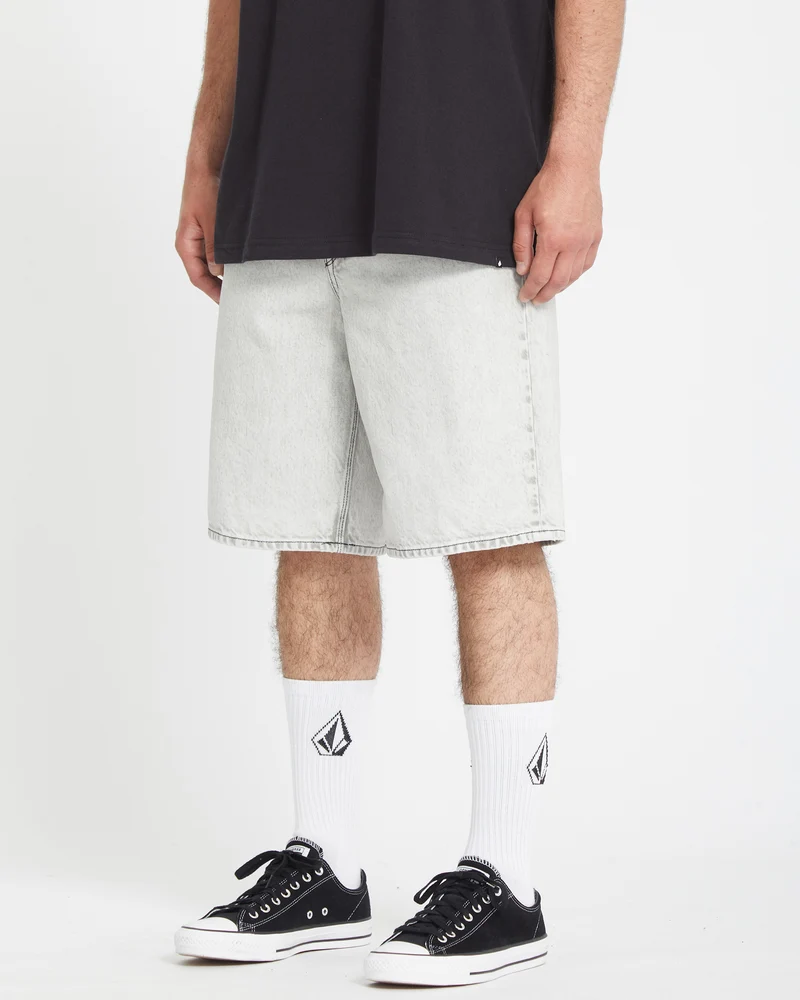 Billow Denim Shorts - BONE