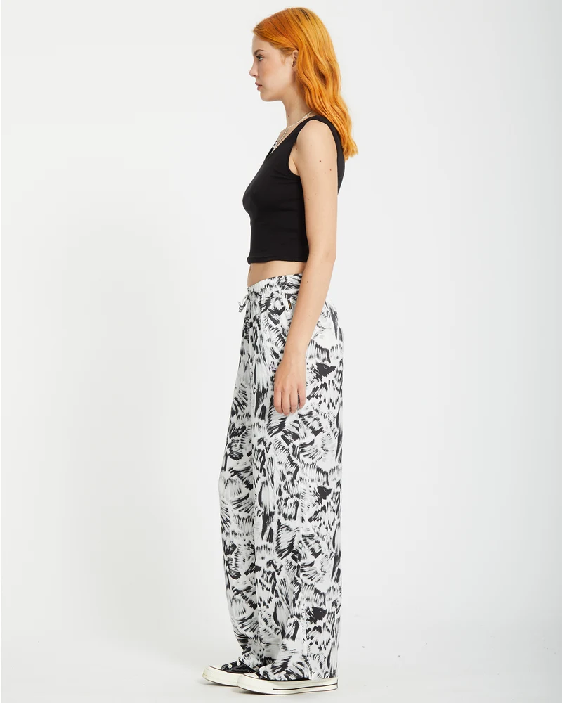 Alix Elasticated Waist Hose - BLACK WHITE