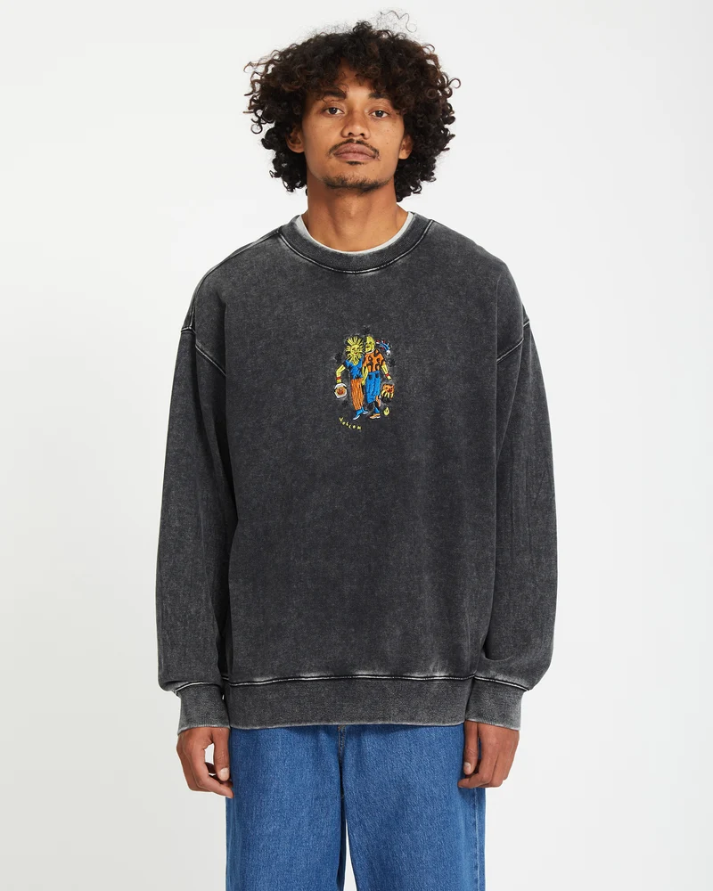 Bob Mollema Pullover - LIGHT ACID BLACK