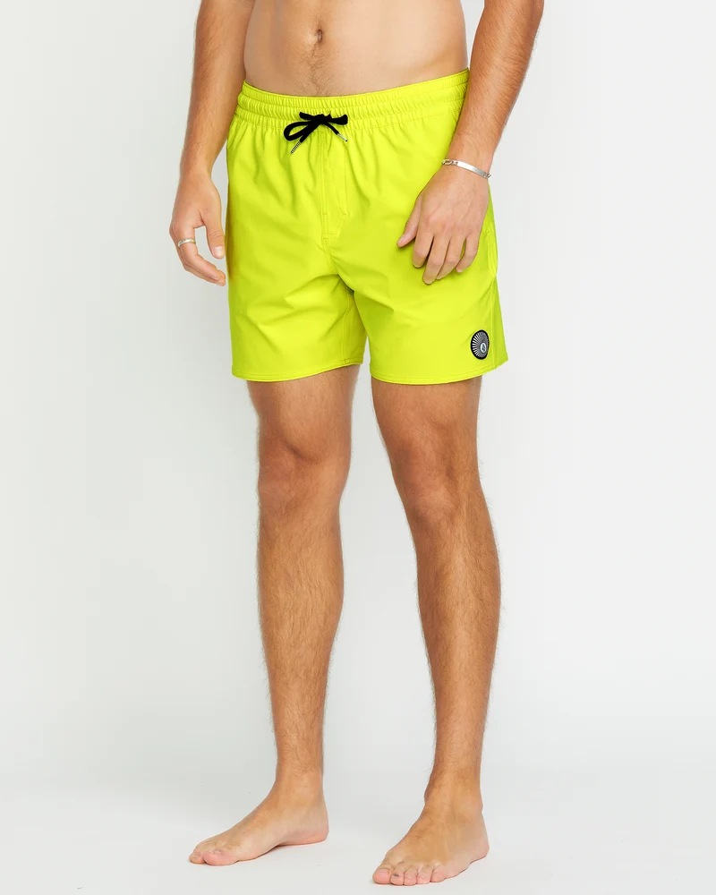 Lido Solid Trunk 16" Boardshorts - TENNIS BALL