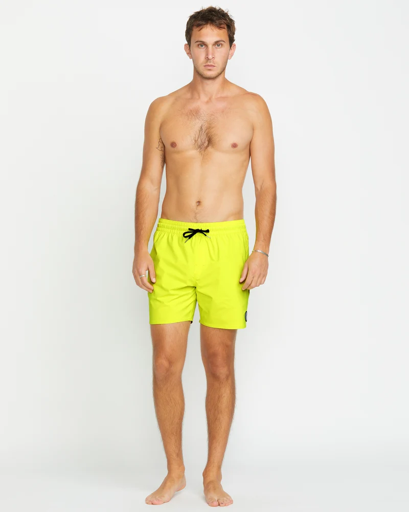 Lido Solid Trunk 16" Boardshorts - TENNIS BALL