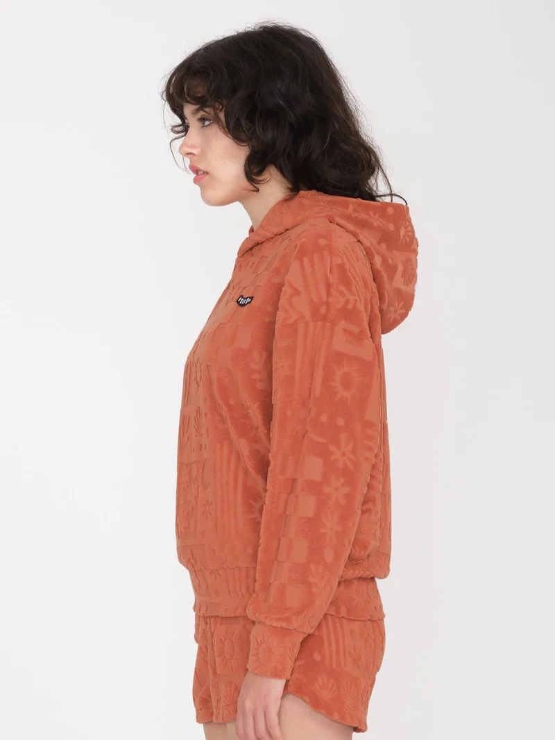 Sunny Wild Terry Cloth Kapuzenpullover - ROSEWOOD