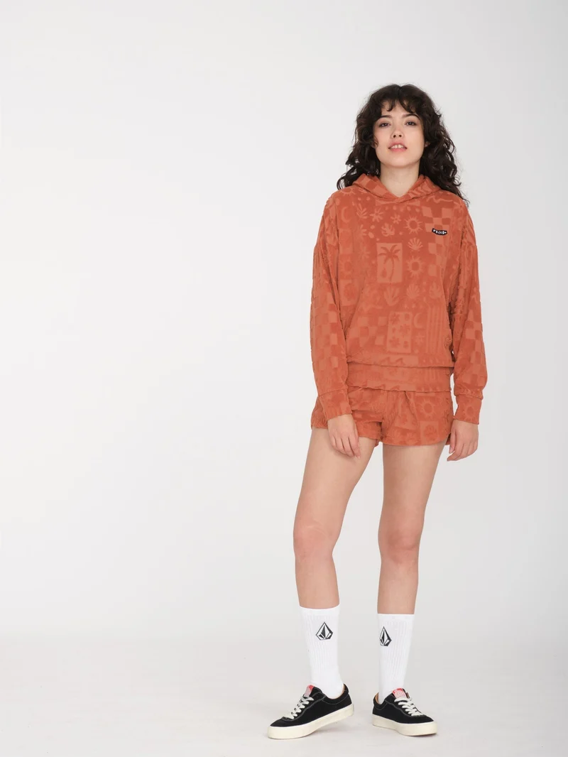 Sunny Wild Terry Cloth Kapuzenpullover - ROSEWOOD