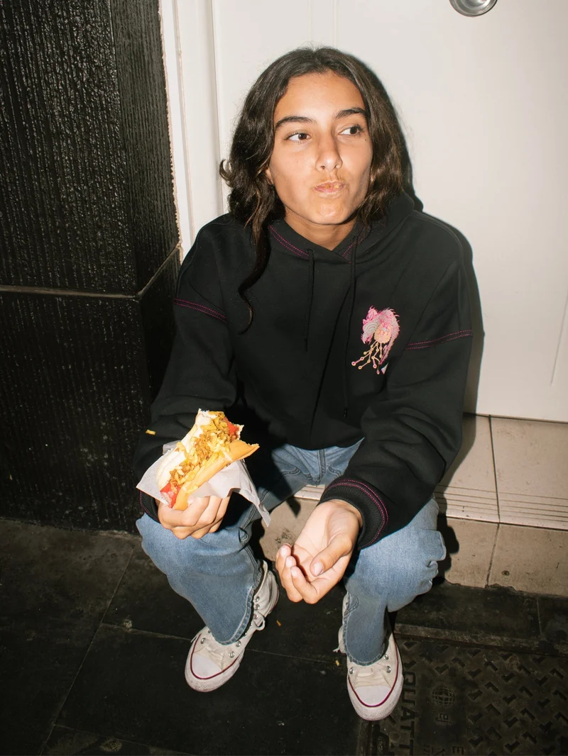 Tetsunori Kapuzenpullover - BLACK
