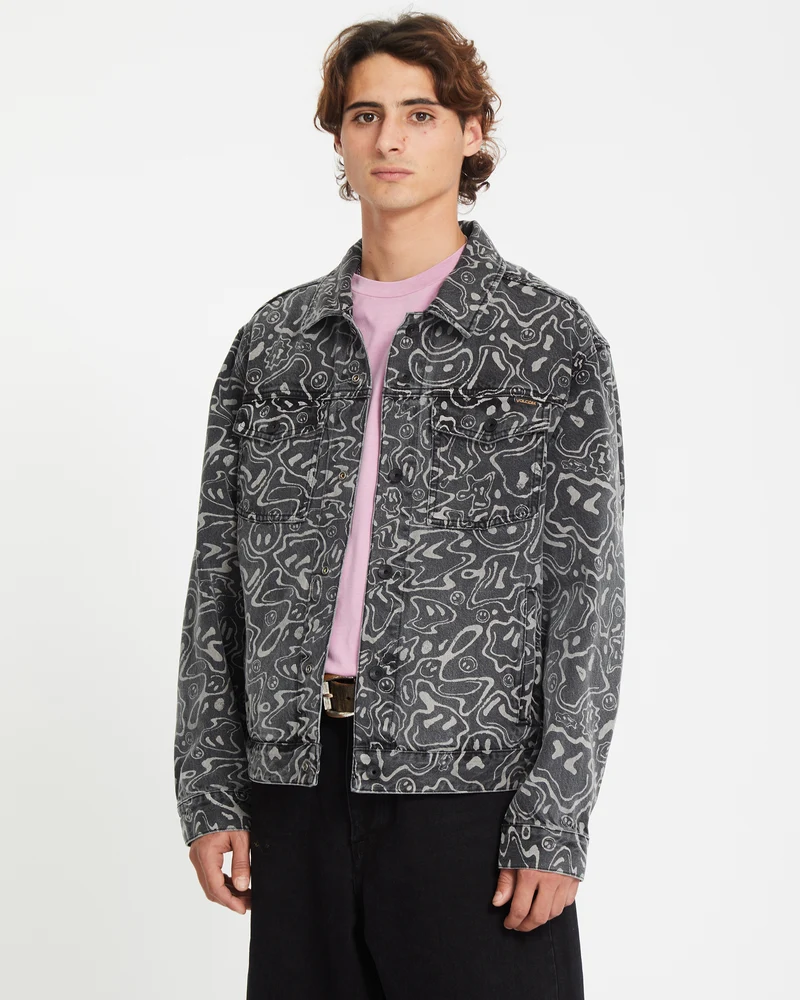Filip Rygalski Denim Jacke - BLACK PRINT