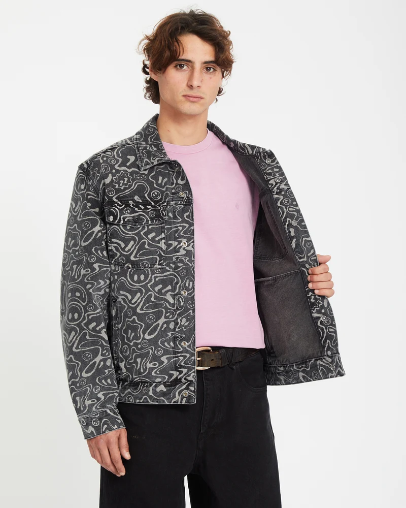 Filip Rygalski Denim Jacke - BLACK PRINT