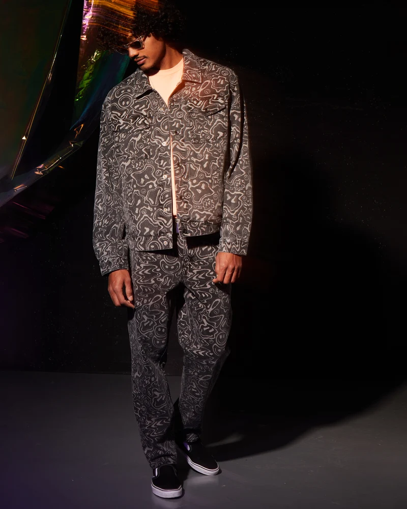 Filip Rygalski Denim Jacke - BLACK PRINT