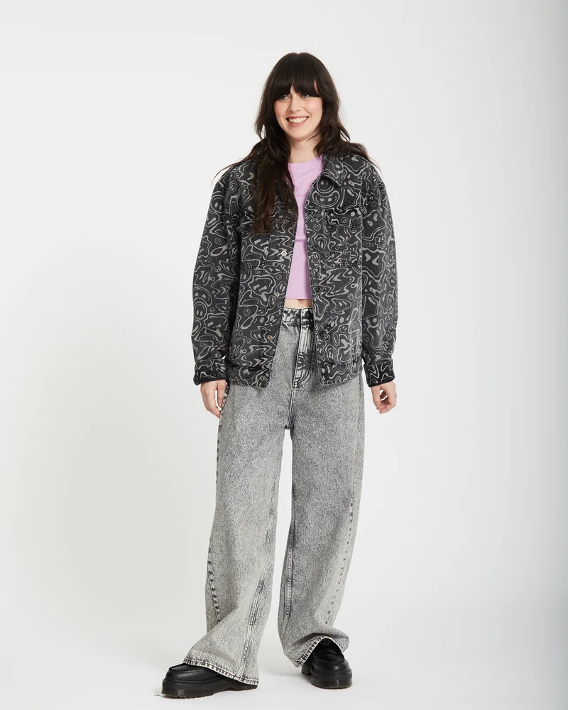 Filip Rygalski Denim Jacke - BLACK PRINT