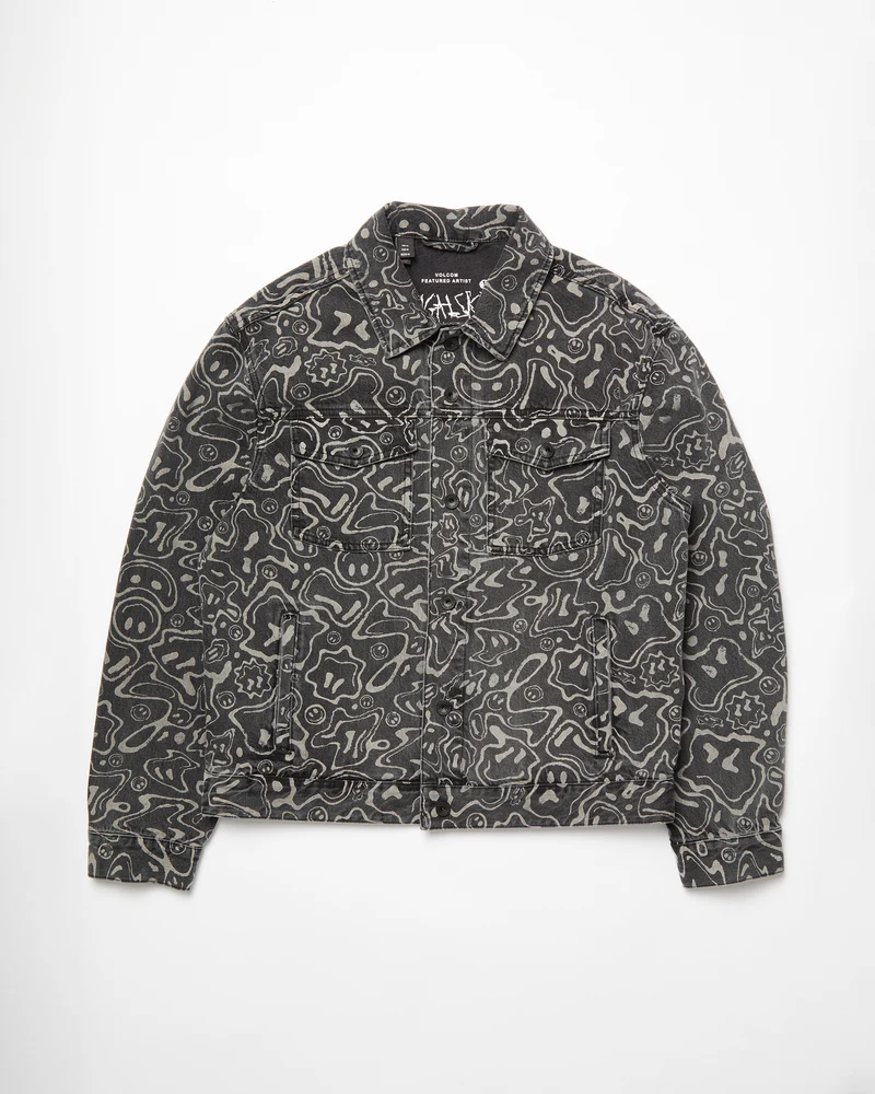 Filip Rygalski Denim Jacke - BLACK PRINT