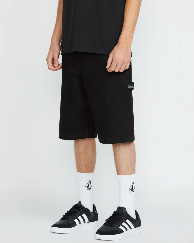 Sawhorse Denim Shorts - BLACK