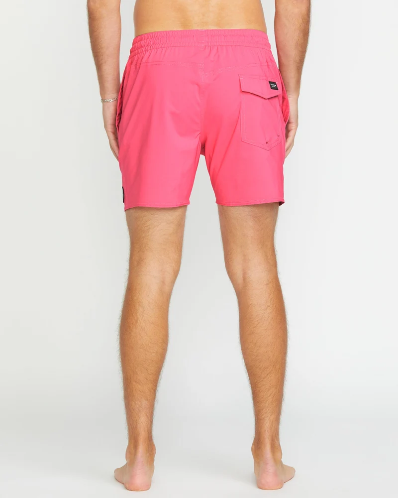 Lido Solid Trunk 16" Boardshorts - NEON PINK