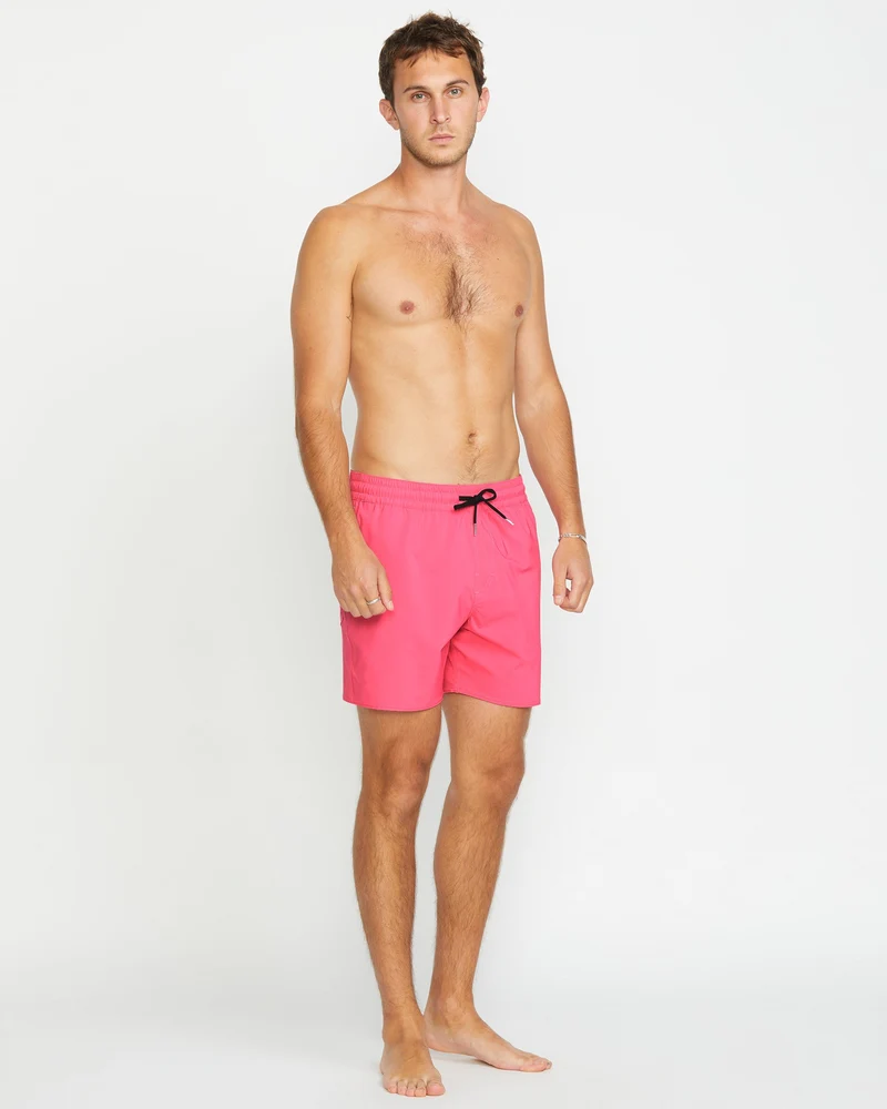 Lido Solid Trunk 16" Boardshorts - NEON PINK