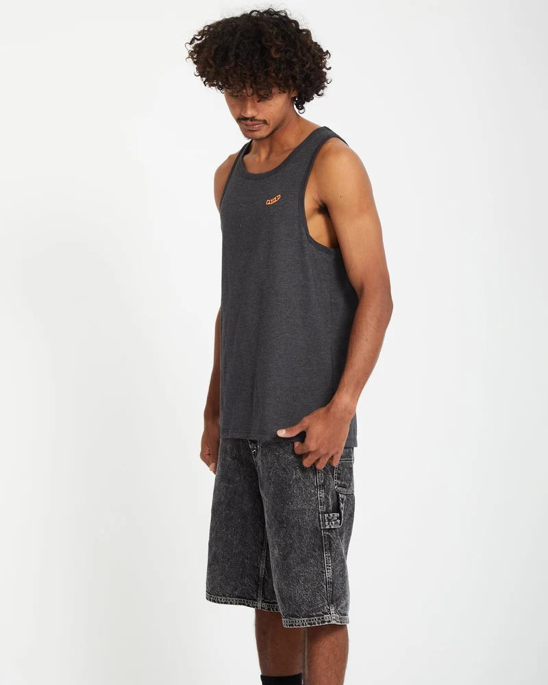 Pistol Stone Tanktop - HEATHER BLACK