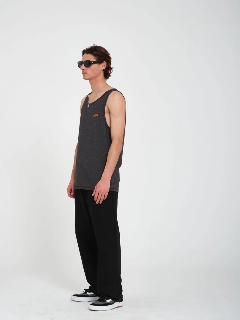 Pistol Stone Tanktop - HEATHER BLACK