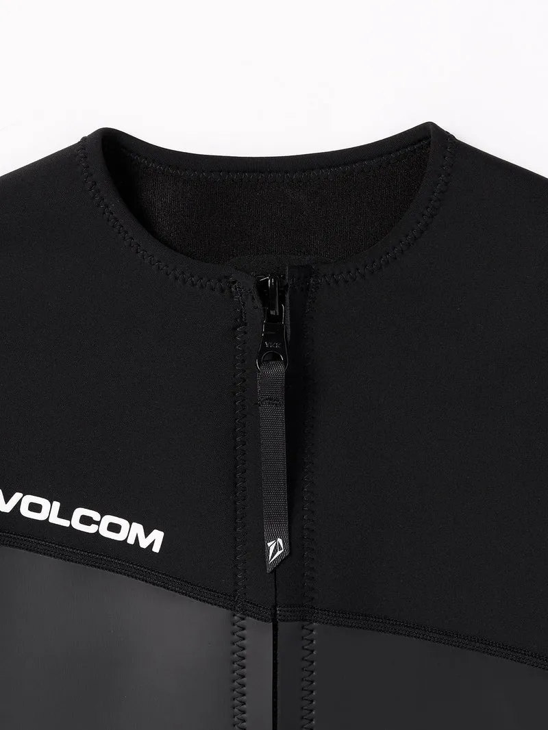 1.5Mm Front Zip Neoprene Jacke - BLACK
