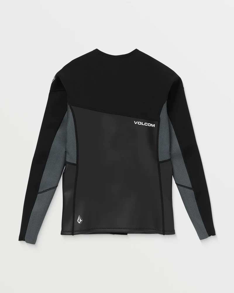 1.5Mm Front Zip Neoprene Jacke - BLACK