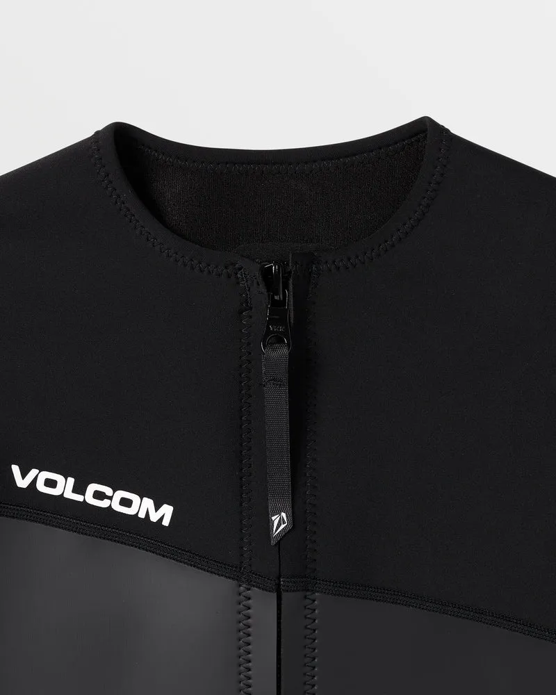 1.5Mm Front Zip Neoprene Jacke - BLACK