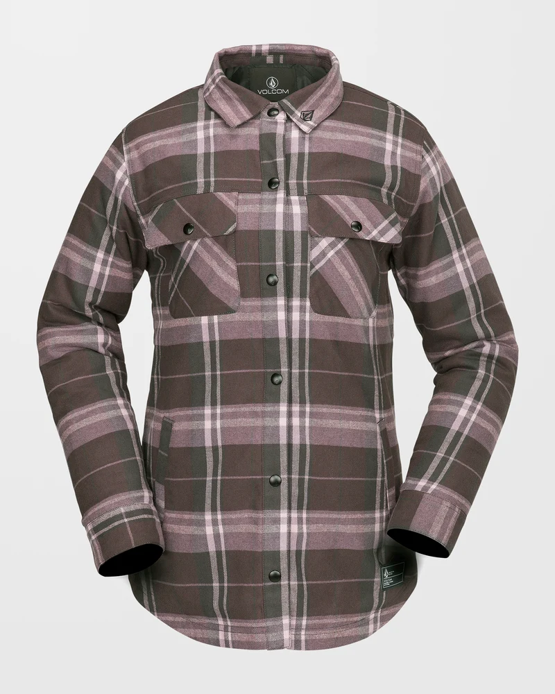 Insulated Riding Flannel Jacke - Dusty Lavender