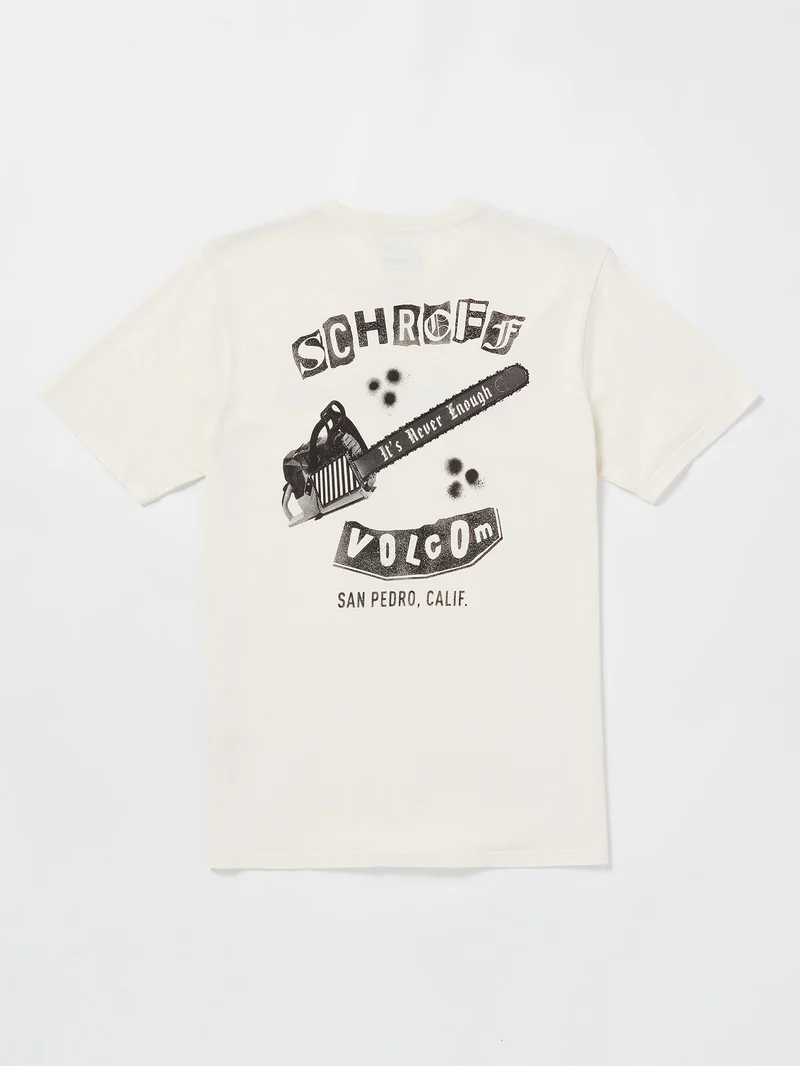 Schroff X Volcom Chainshaw T-Shirt - Off White