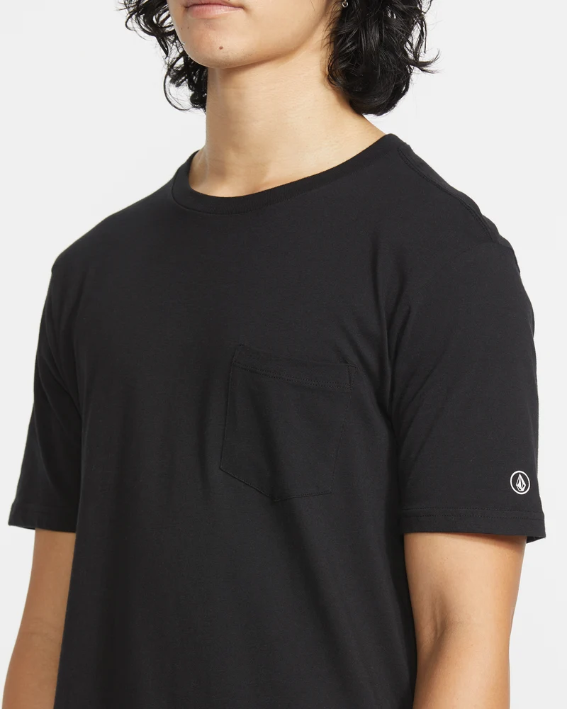 Solid Pocket T-shirt - BLACK