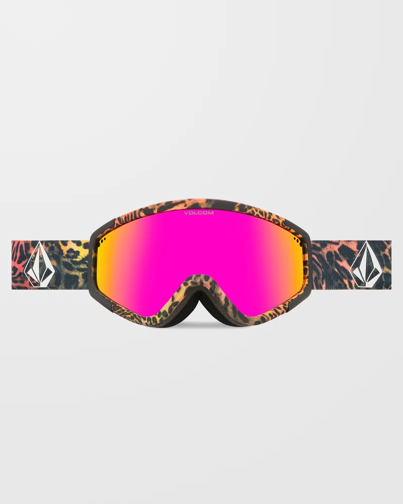 Attunga Acid Leopard Goggle (+Bonus Brillenglas - Rose) - Pink Chrome
