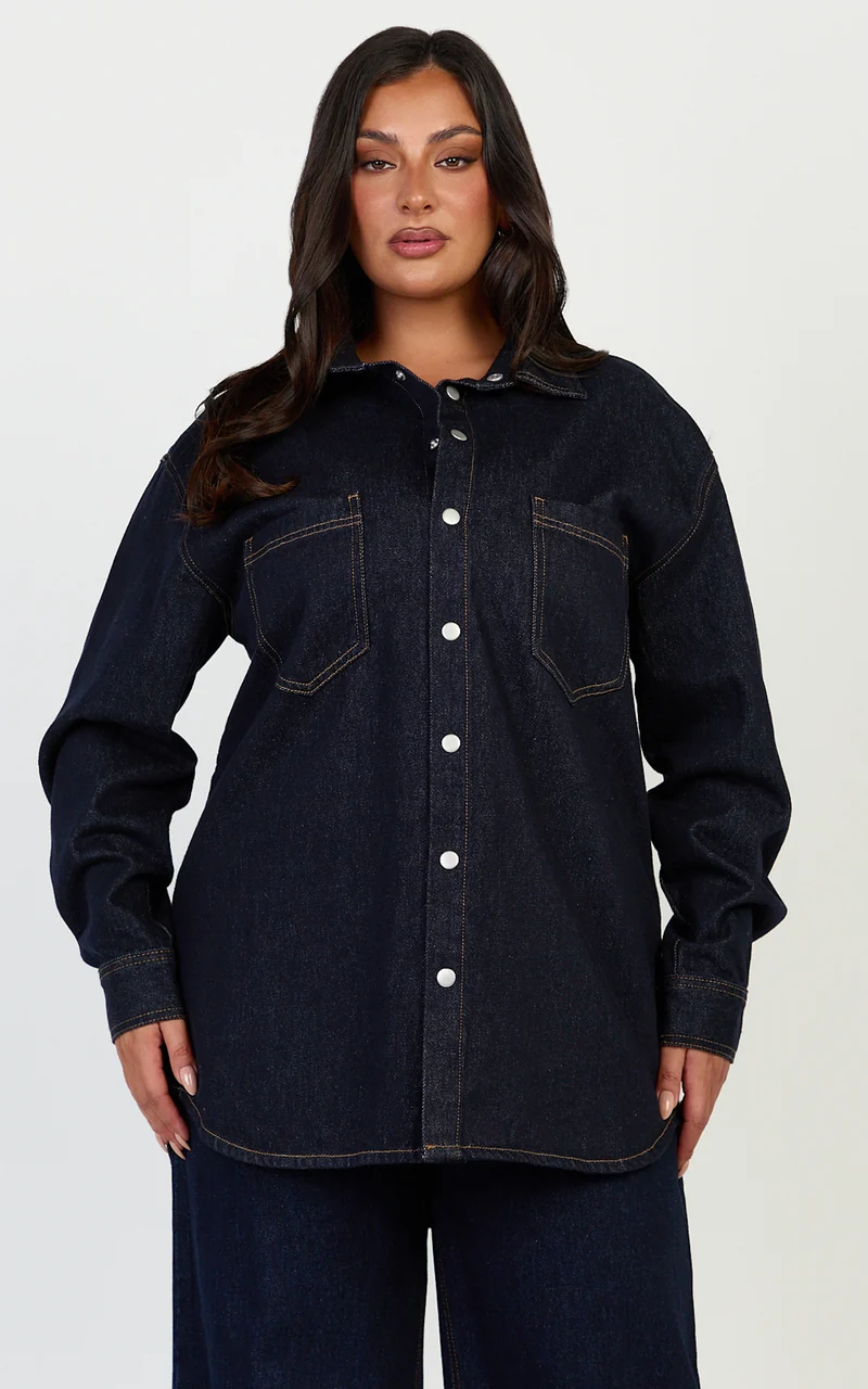 Faharra Shirt - Recycled Cotton Denim Shirt in Raw