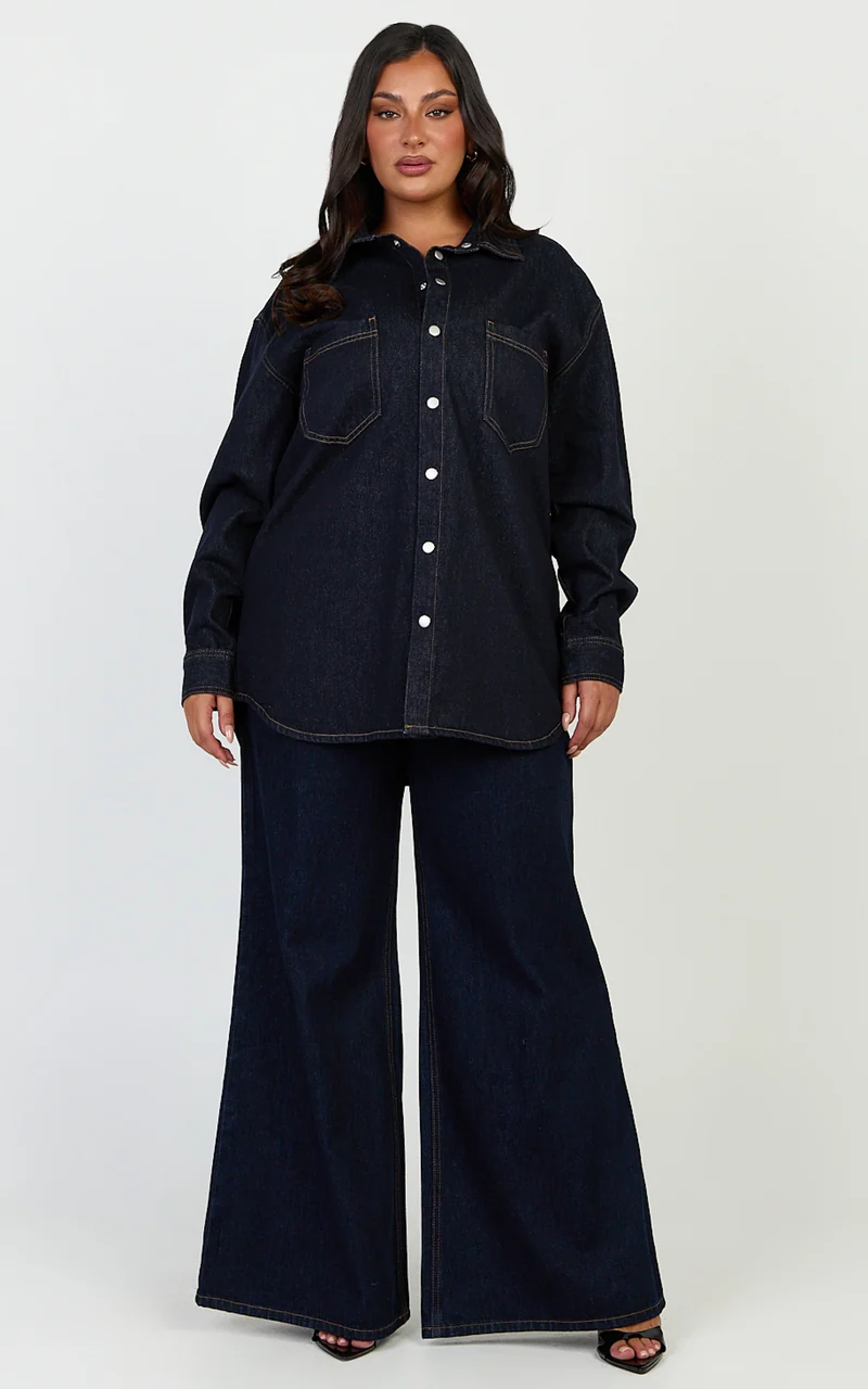 Faharra Shirt - Recycled Cotton Denim Shirt in Raw