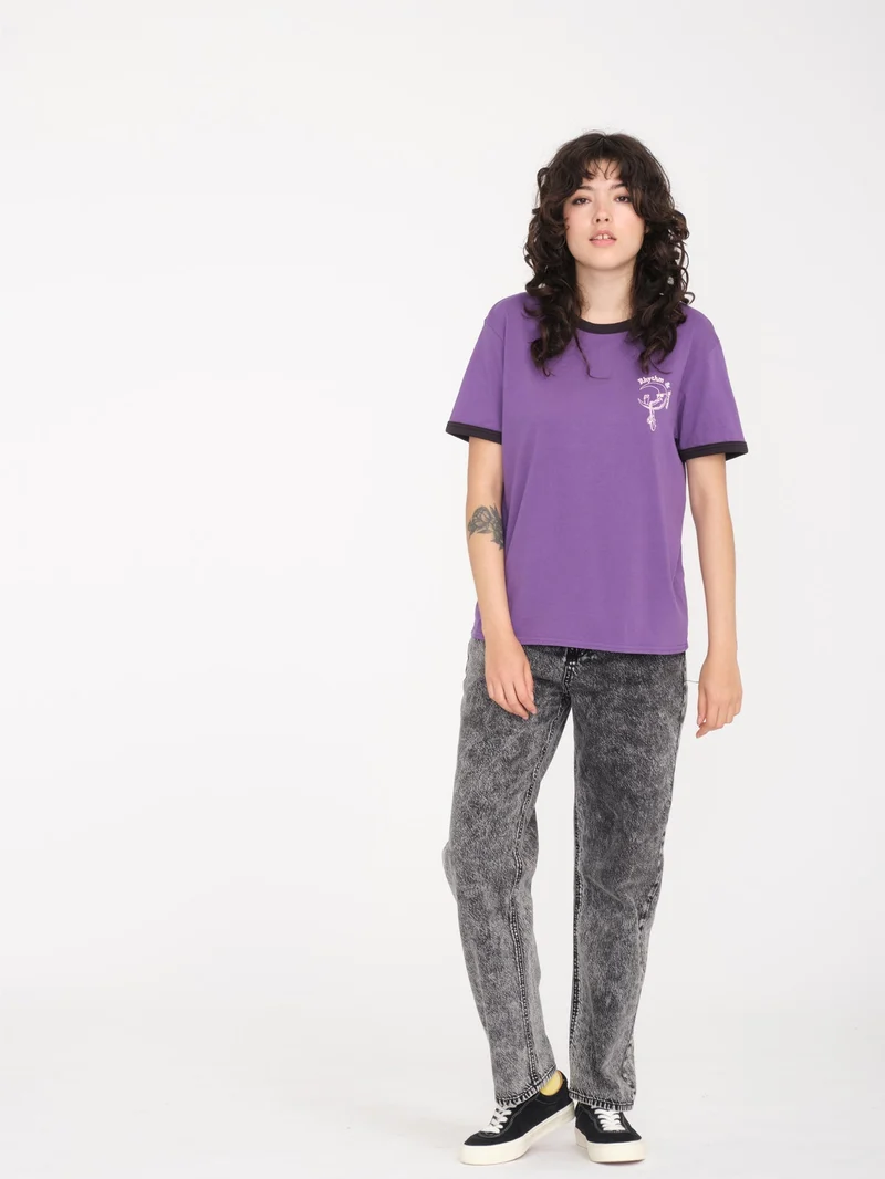 Truly Ringer T-Shirt - DEEP PURPLE