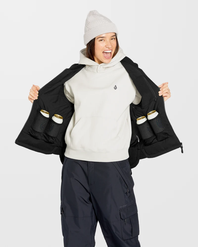 Stone Castine Puff Weste - Black