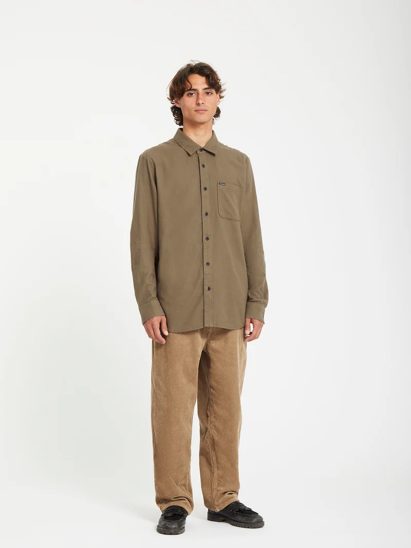 Caden Solid Hemd - Wintermoss
