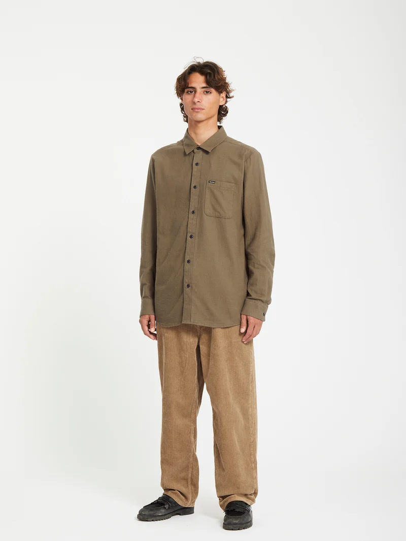 Caden Solid Hemd - Wintermoss