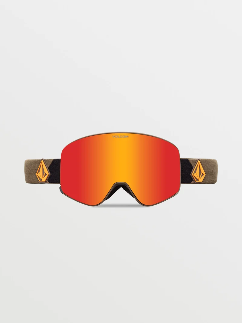 Odyssey Military/Gold Goggle (+ Bonus Lens - Yellow) - RED CHROME