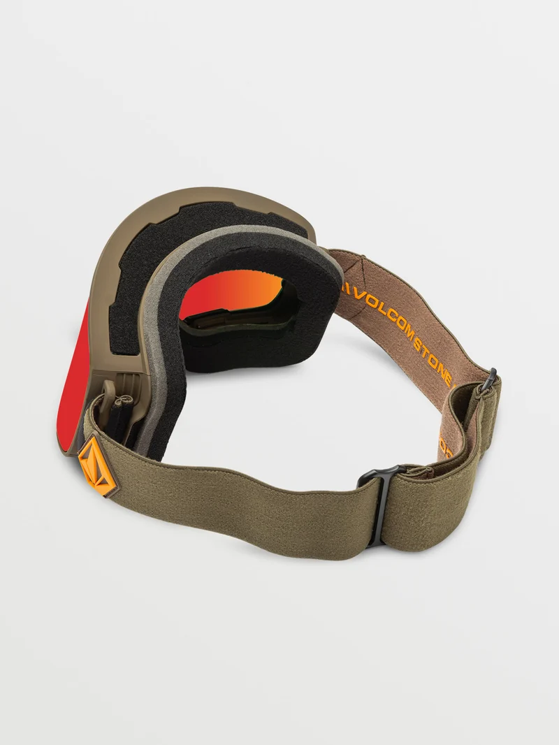 Odyssey Military/Gold Goggle (+ Bonus Lens - Yellow) - RED CHROME
