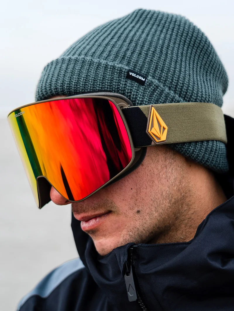Odyssey Military/Gold Goggle (+ Bonus Lens - Yellow) - RED CHROME