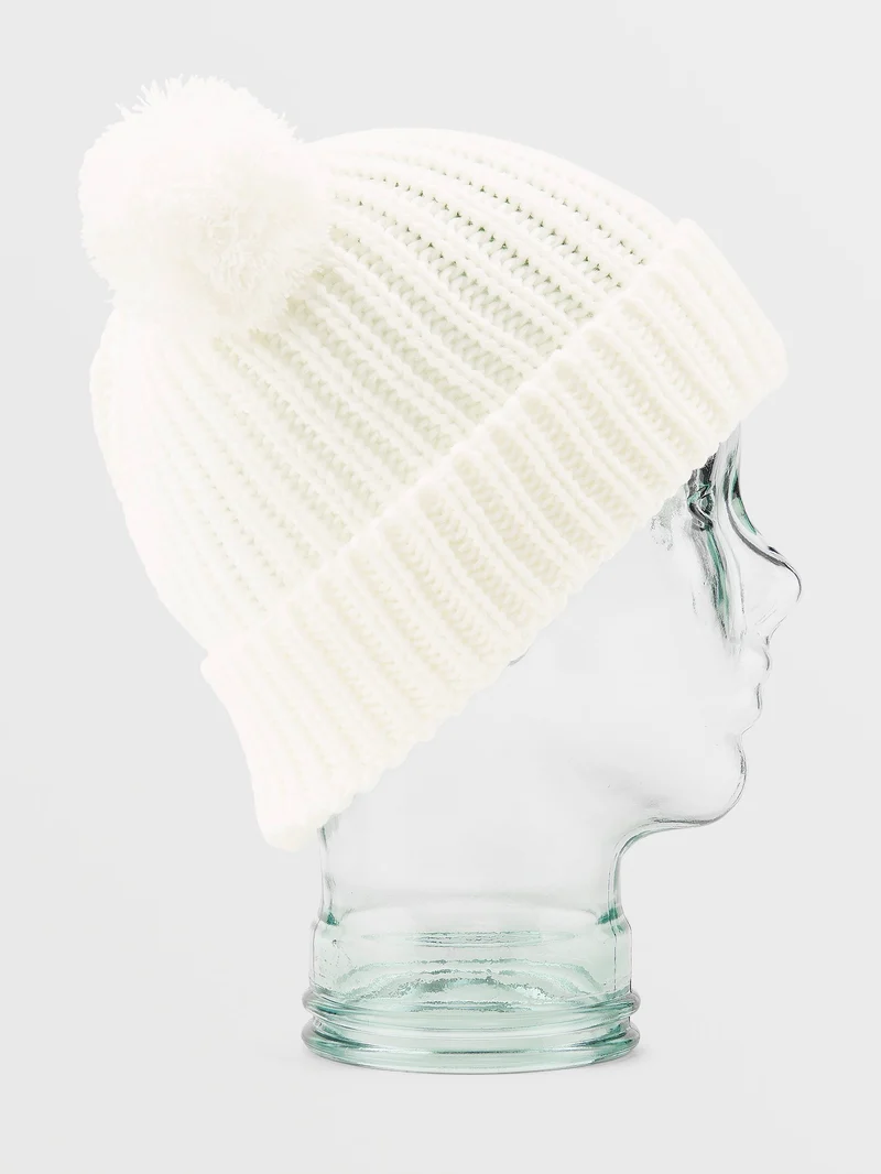 Shreddy Teddy Bobble Beanie - WHITE - (KINDER)